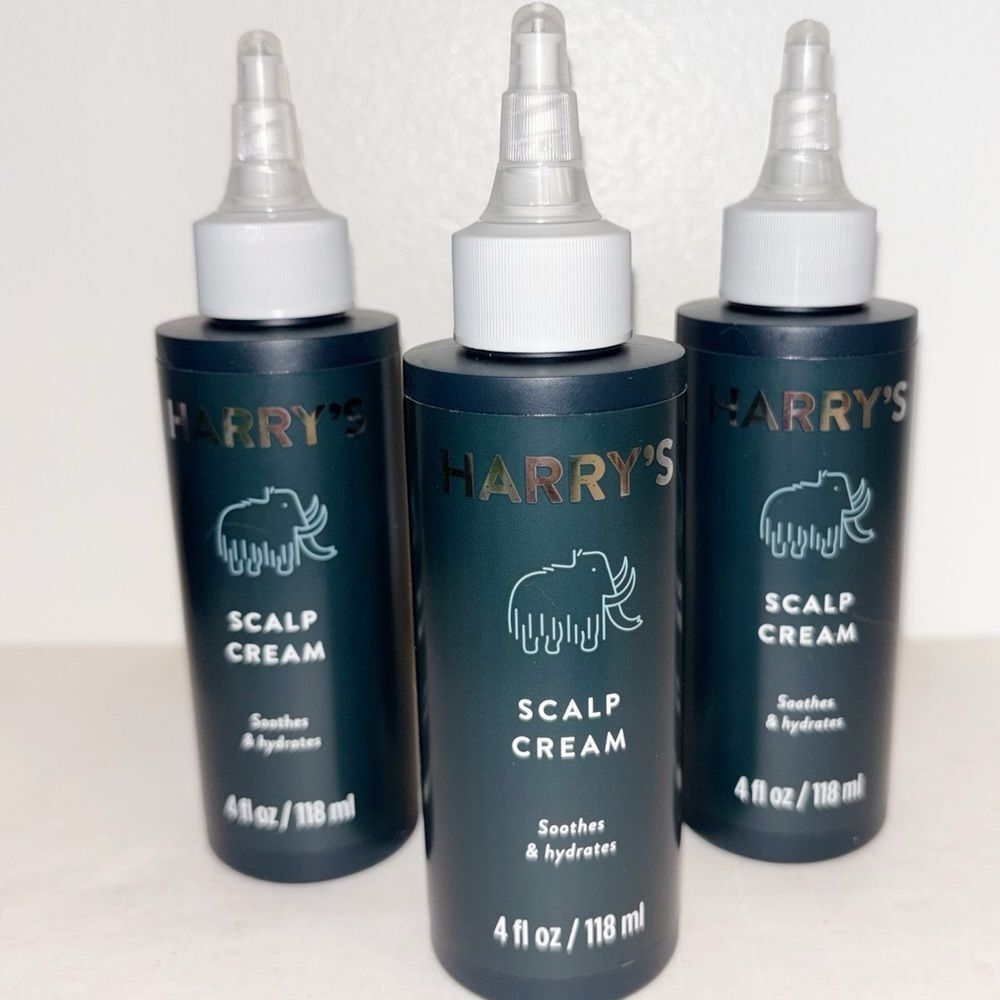SET OF 3- Harry’s Scalp Cream Soothes and Hydrates Daily Leave In Treatment 4oz